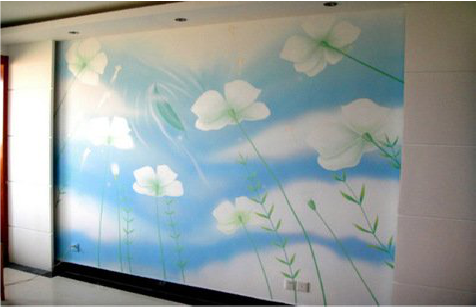 汝州画墙绘怎么画好白云的蓬松感？