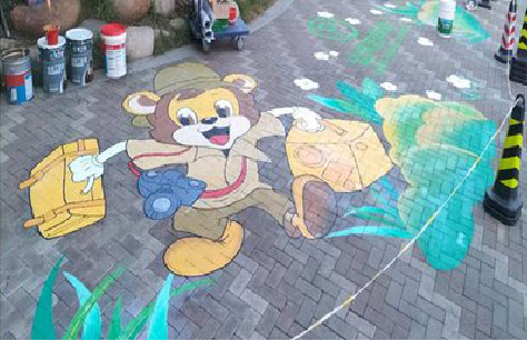 汝州夏季画地面彩绘会遇到的问题