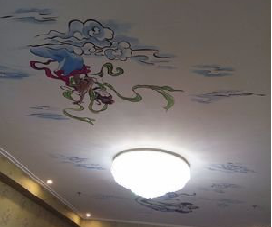 汝州如何快速绘制天花板上的手绘墙？